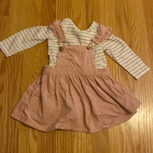 Girls corduroy jumper and bodysuit